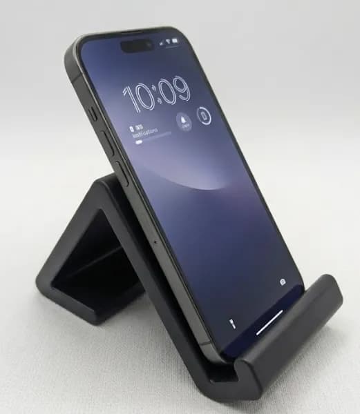 Універсальна настільна підставка для смартфона чорна 10х6х5см