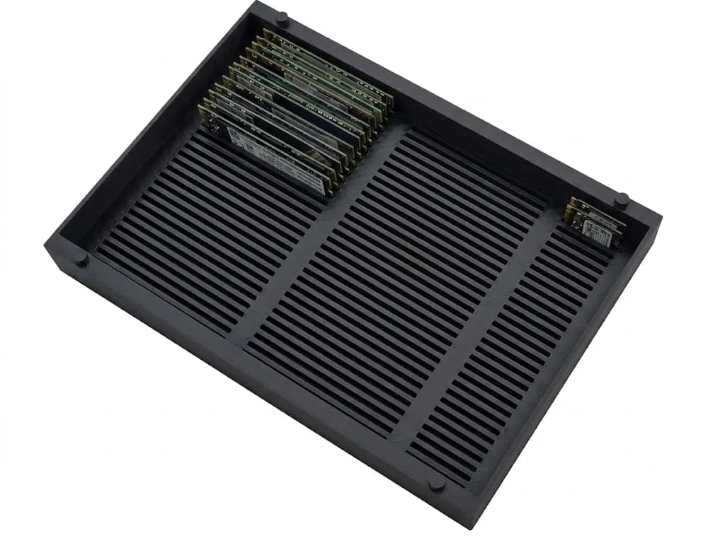 Настільний органайзер-холдер для 90 накопичувачів M.2 NVMe SSD 2280 & 2230 чорний