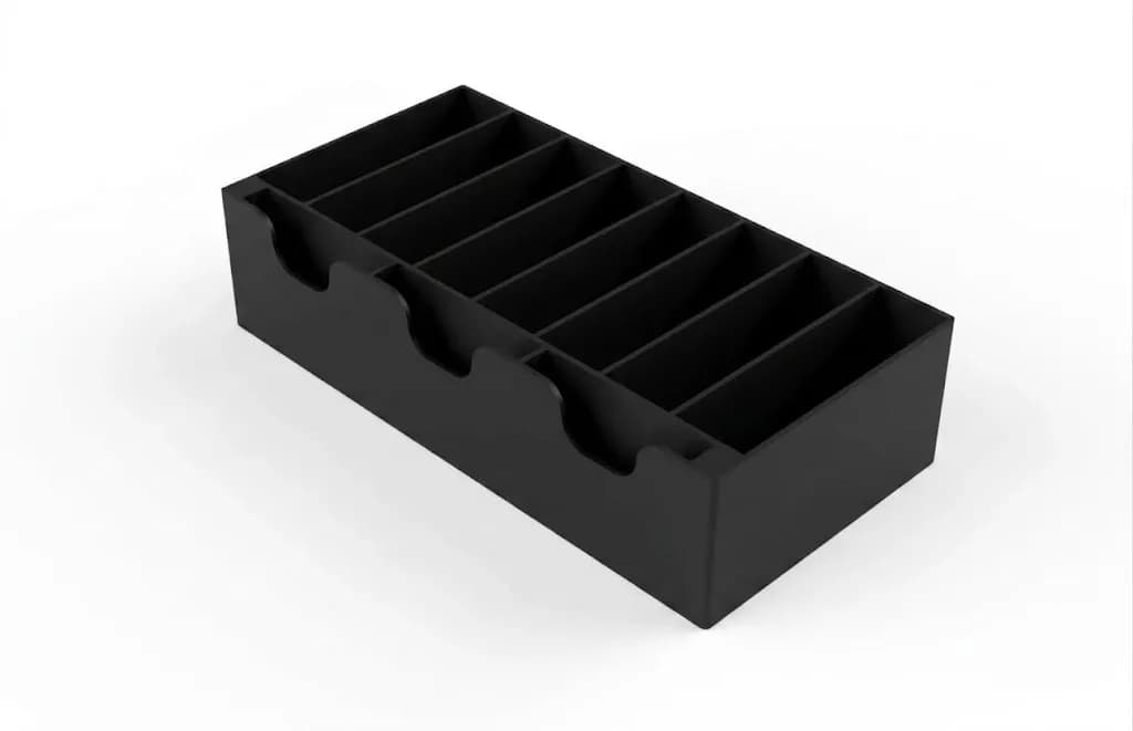 Настільна підставка-органайзер для жорстких дисків (8x 3.5" HDD, 3x 2.5" SSD) чорна