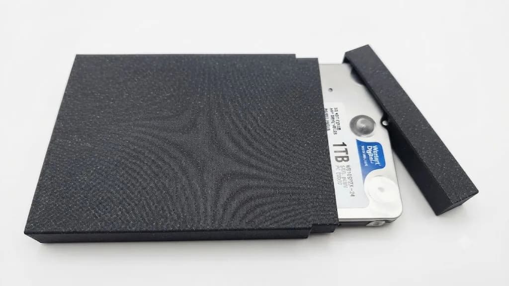 Захисний кейс для HDD/SSD 2.5", чорний - бокс для зберігання та транспортування жорстких дисків