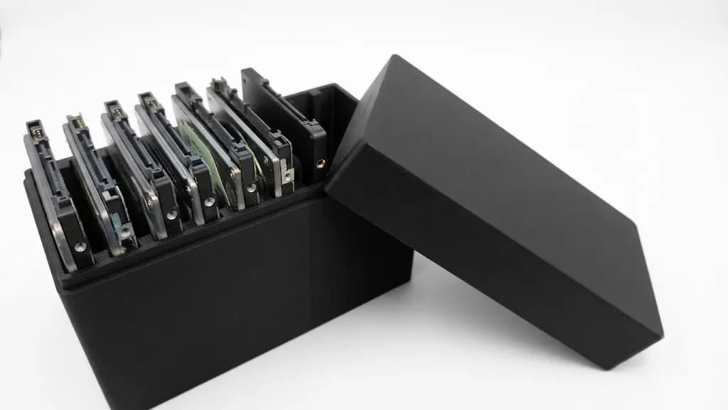 Кейс-органайзер для 10 дисків 2.5" (HDD/SSD), чорний - зображення 1