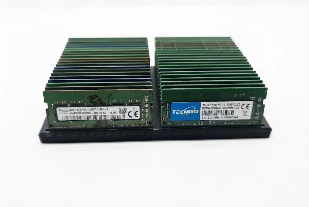 Органайзер-підставка для 40 модулів оперативної пам'яті SODIMM DDR4, чорний