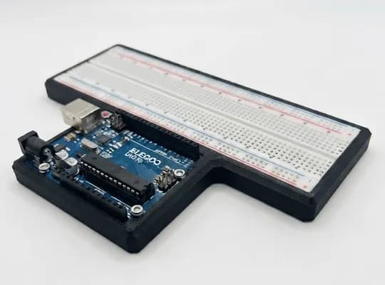 Тримач для Arduino Uno та макетної плати, чорний - зображення 1