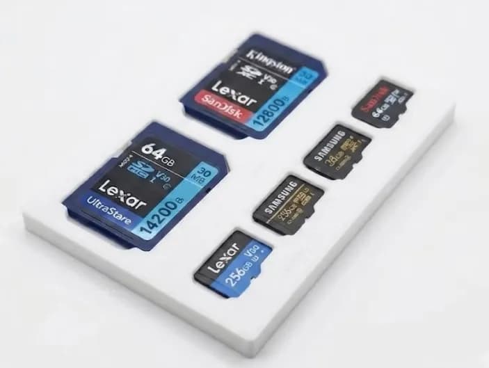 Органайзер для карт пам'яті 2 SD та 4 micro SD білий 5.8х8.3 см