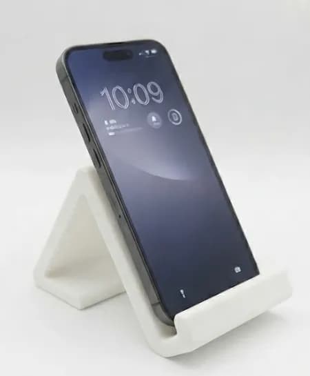 Універсальна настільна підставка для смартфона біла 10х6х5см