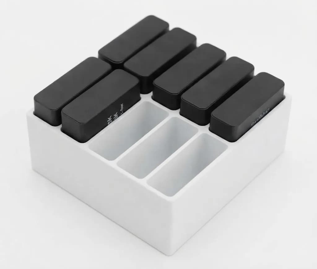 Лоток-органайзер для акумуляторів GoPro Hero 8 (10 слотів), білий - зображення 1