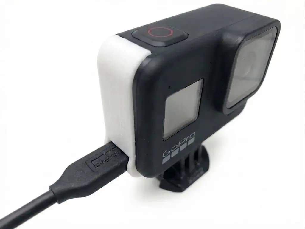 Кришка акумуляторного відсіку для GoPro Hero 8 з отвором для USB, біла - зображення 1