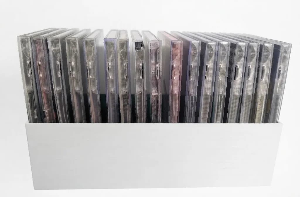 Стійка-органайзер для 17 CD-дисків, біла - зображення 1