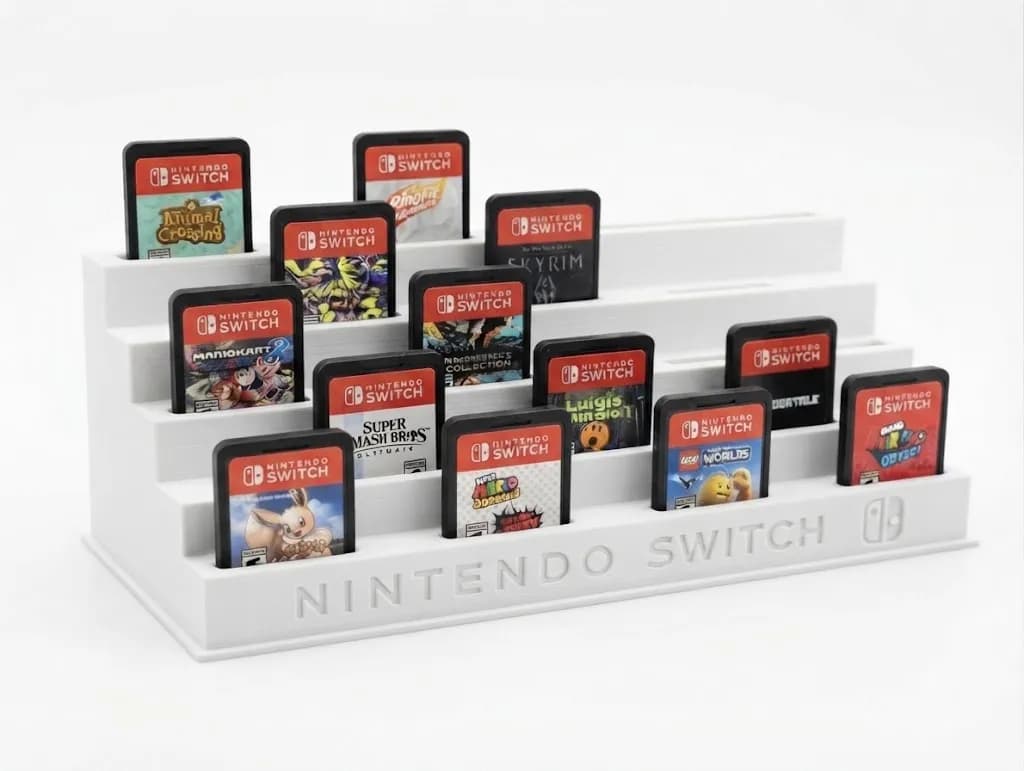 Органайзер-кейс для 18 картриджів Nintendo Switch, білий