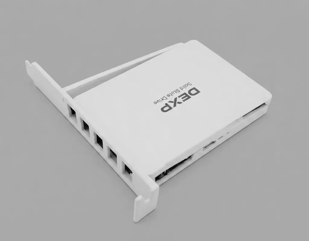 Кронштейн PCI для 2,5-дюймових SSD або HDD, білий