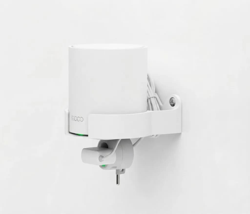 Настінний тримач для роутера TP-Link Deco X50 4G-моделей (без болтів), білий - зображення 1