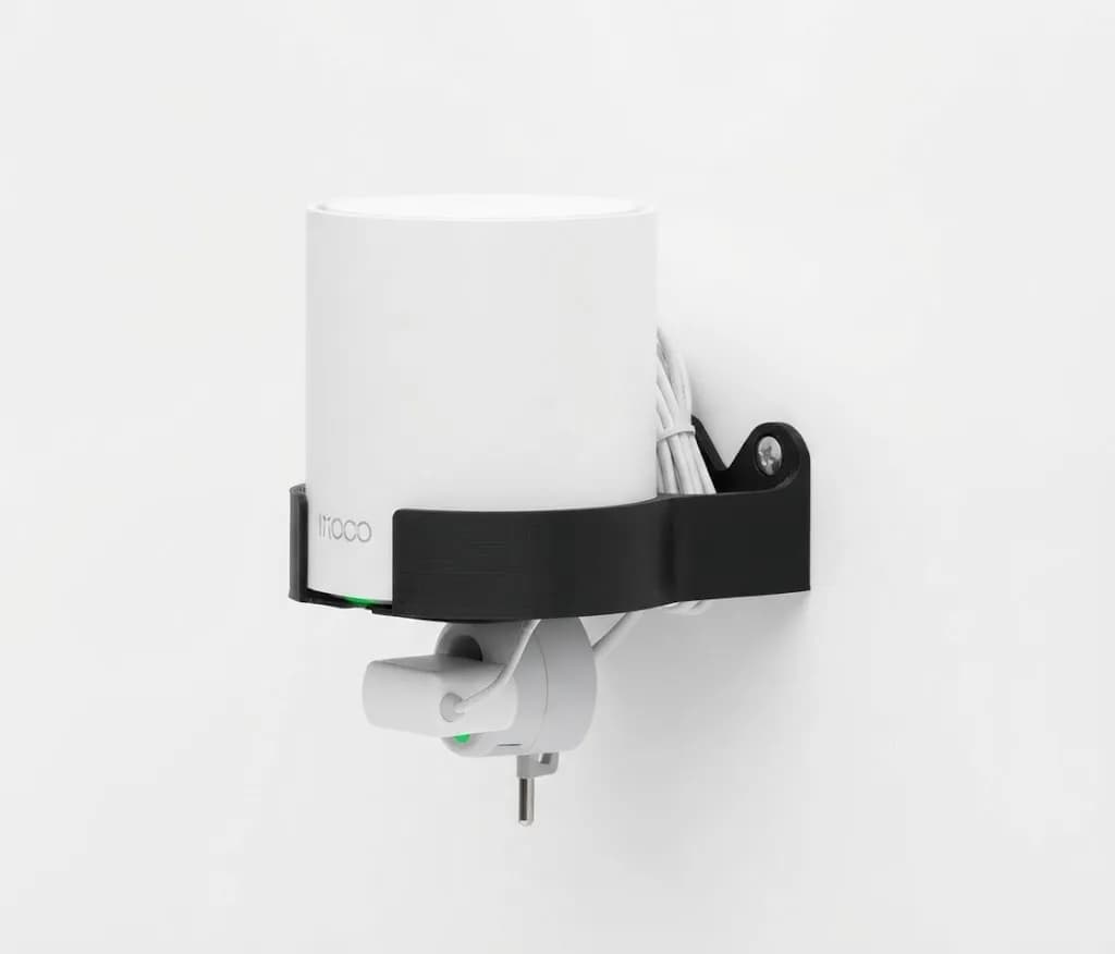 Настінний тримач для роутера TP-Link Deco X50 4G-моделей (без болтів), чорний - зображення 1