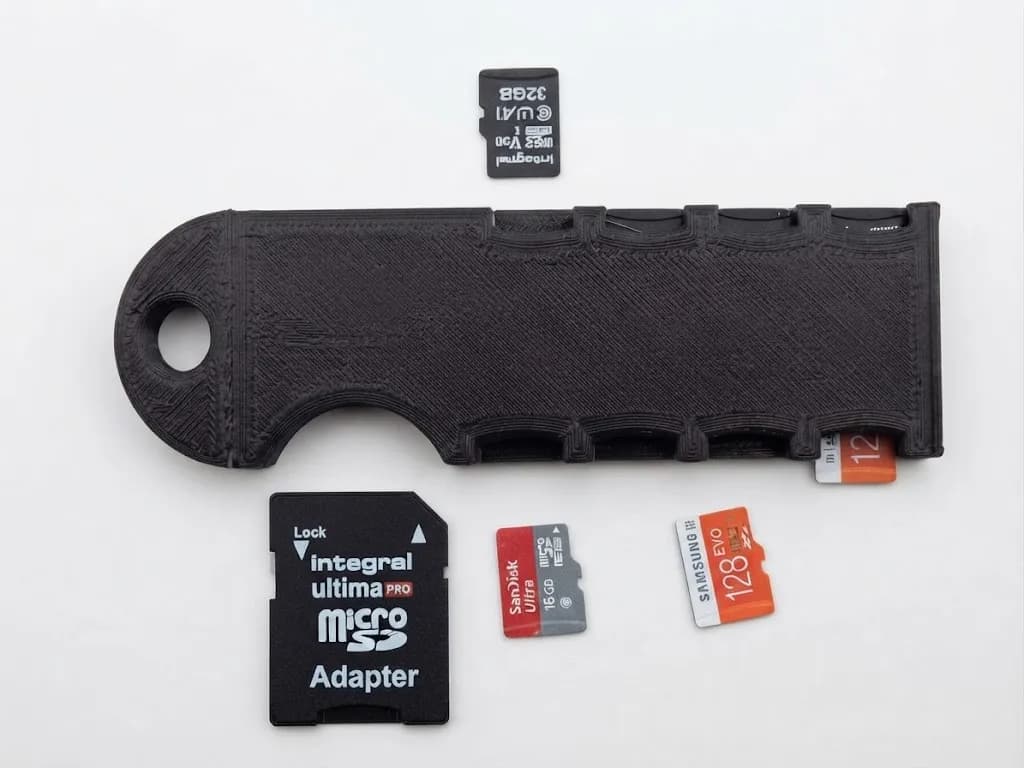 Кишеньковий тримач-органайзер для MicroSD та SD карт, чорний