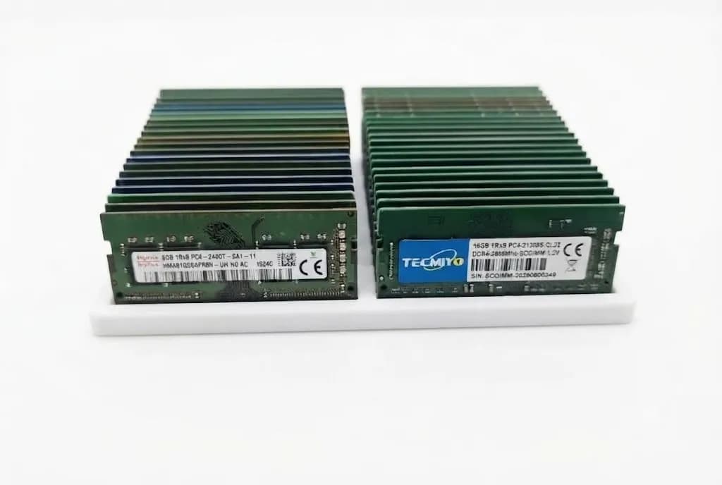Органайзер-підставка для 40 модулів оперативної пам'яті SODIMM DDR4, білий - зображення 1