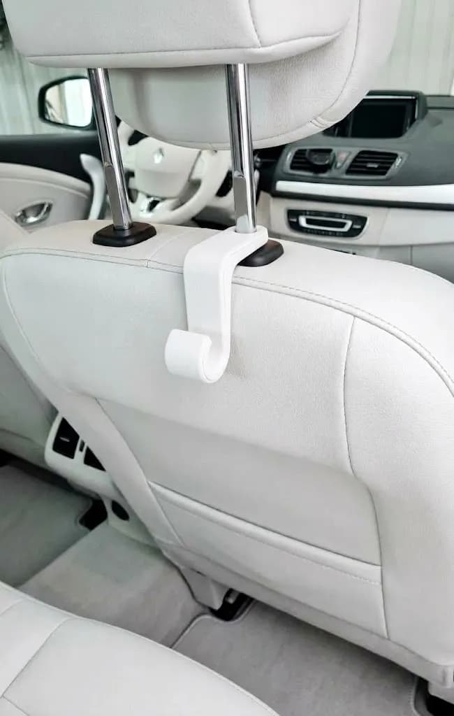 Гачок на підголівник автомобільного сидіння, білий - зображення 1