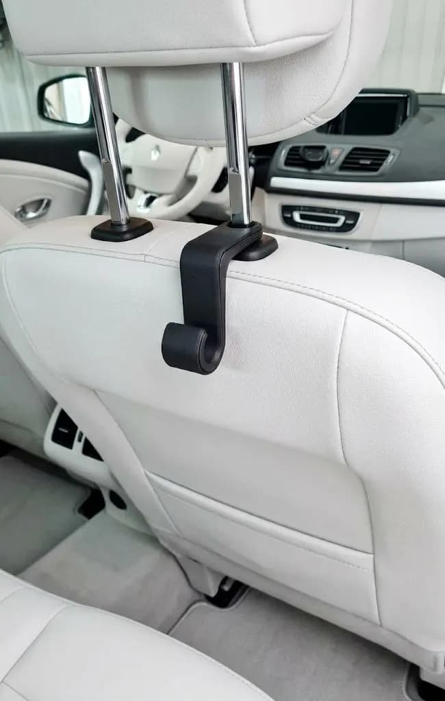 Гачок на підголівник автомобільного сидіння, чорний - зображення 1