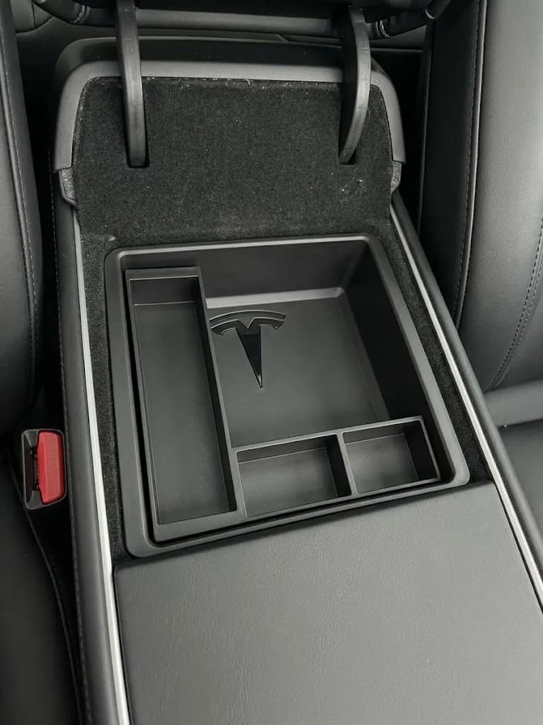 Центральний лоток-органайзер для Tesla Model 3 (2020+), чорний - зображення 1