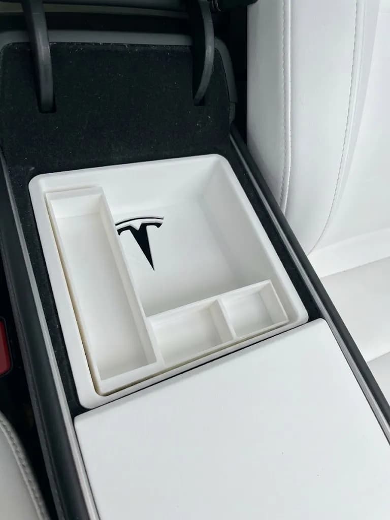 Центральний лоток-органайзер для Tesla Model 3 (2020+), білий - зображення 1